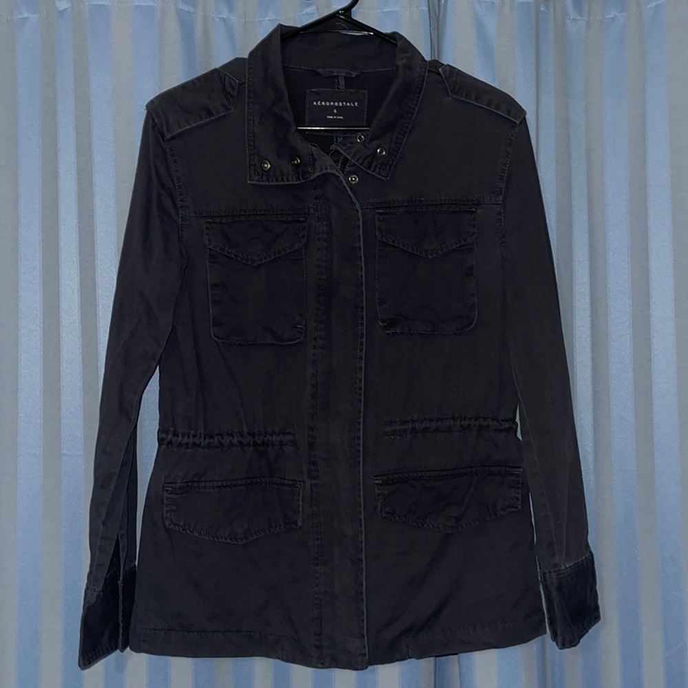Aeropostale small black denim jacket